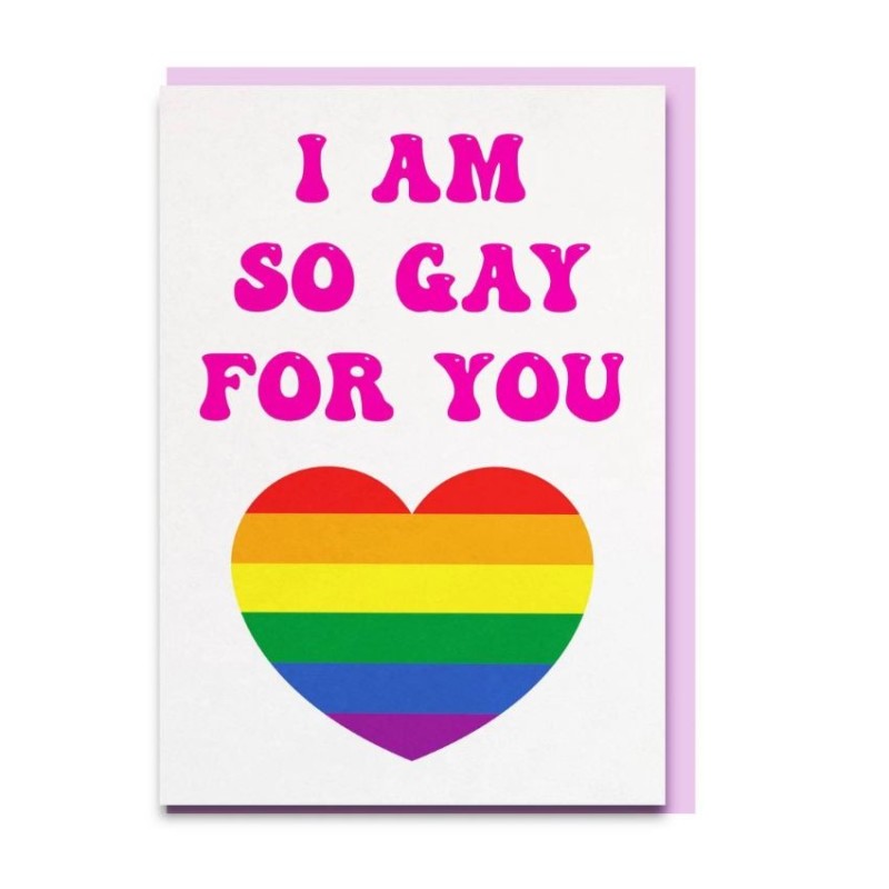 Postcard 'I am so gay about you'