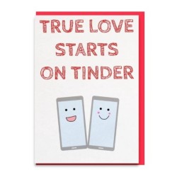 Postcard 'True love starts in Tinder'