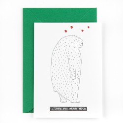 Postkaart "I love you beary...