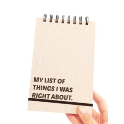 Spiral notebook "My list of...
