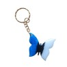 Epoxy resin keychain - blue-black-white butterfly