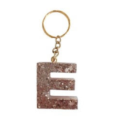 Epoxy resin keychain - letter E