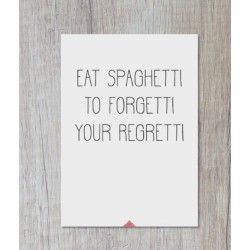Postcard "Eat spaghetti ..."