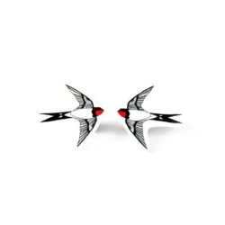 Olevus Art - Swallow stud earrings