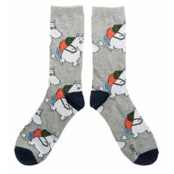 Moomintroll Adventuring Men Socks Grey / Navy