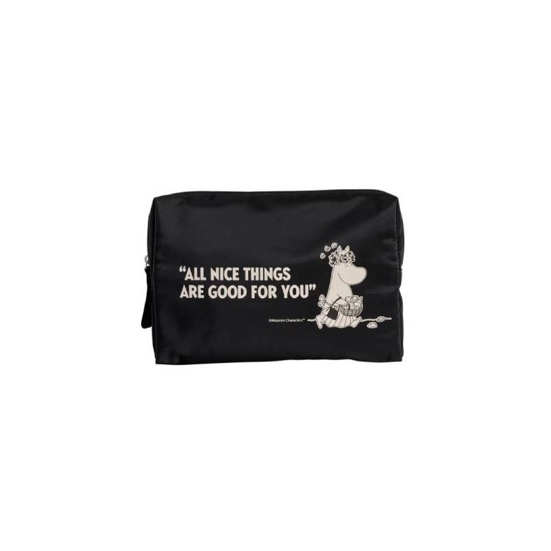Moomin cosmetic bag big black