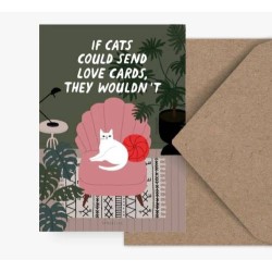 Postcard "If cats could send birthday cards"
