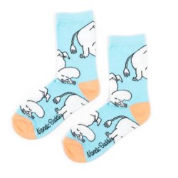Moomintroll Happiness Ladies Socks - Light Blue