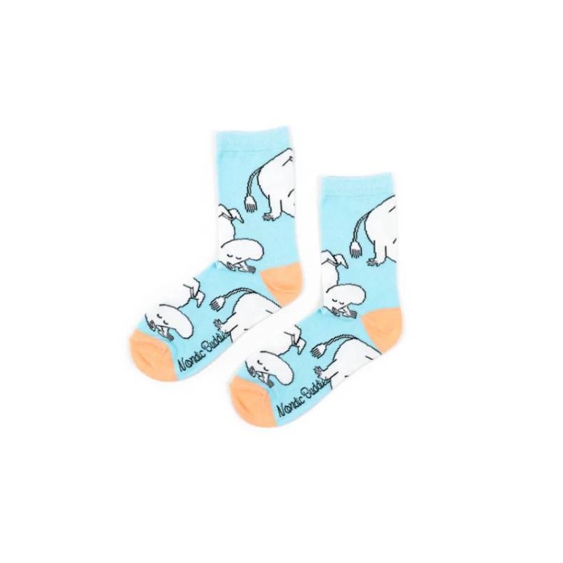 Moomintroll Happiness Ladies Socks - Light Blue