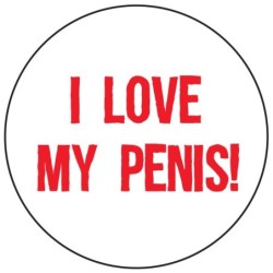 Sticker 'I love my penis'