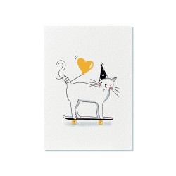 Postcard "Party cat"