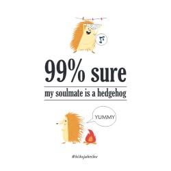 Postcard "99% sure my soulmate is hedgehog"