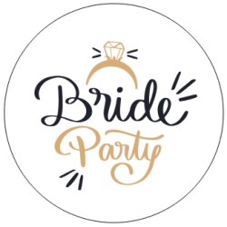 Pin "Bride party" 56 mm