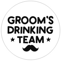 Rinnamärk "Groom's drinking...