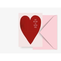 Postcard 'My heart is with you'