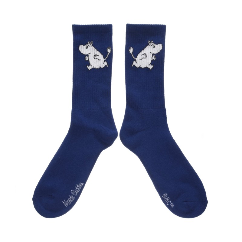 Moomintroll Running Mens Sport Socks - Navy Blue