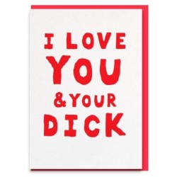 Postcard 'I love you and your dick'