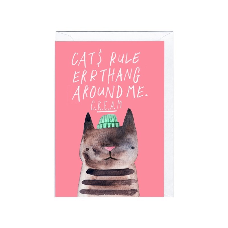 Postcard 'Cats rule errathang...'