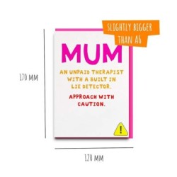 Postcard 'Mum! Approach With Caution!'