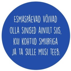 Sticker 'Esmaspäevad ja smurf'