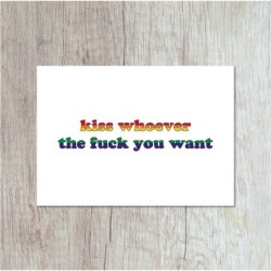 Postcard 'Kiss Whoever The Fuck You Want'