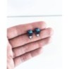 LEPUN Geometric stud earrings blue-black-white
