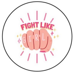 Pin 'Fight like a girl' 37 mm