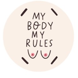 Pin 'My body/ my rules' 37 mm