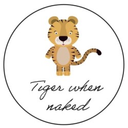 Sticker 'Tiger when naked'