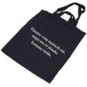 Black textile bag with double handles 'Tänane vein maitseb nii/ nagu...'