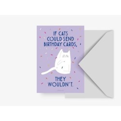 Postcard 'If cats could send birthday cards...'