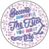 Sticker 'Become who ever the f*** you want to be'